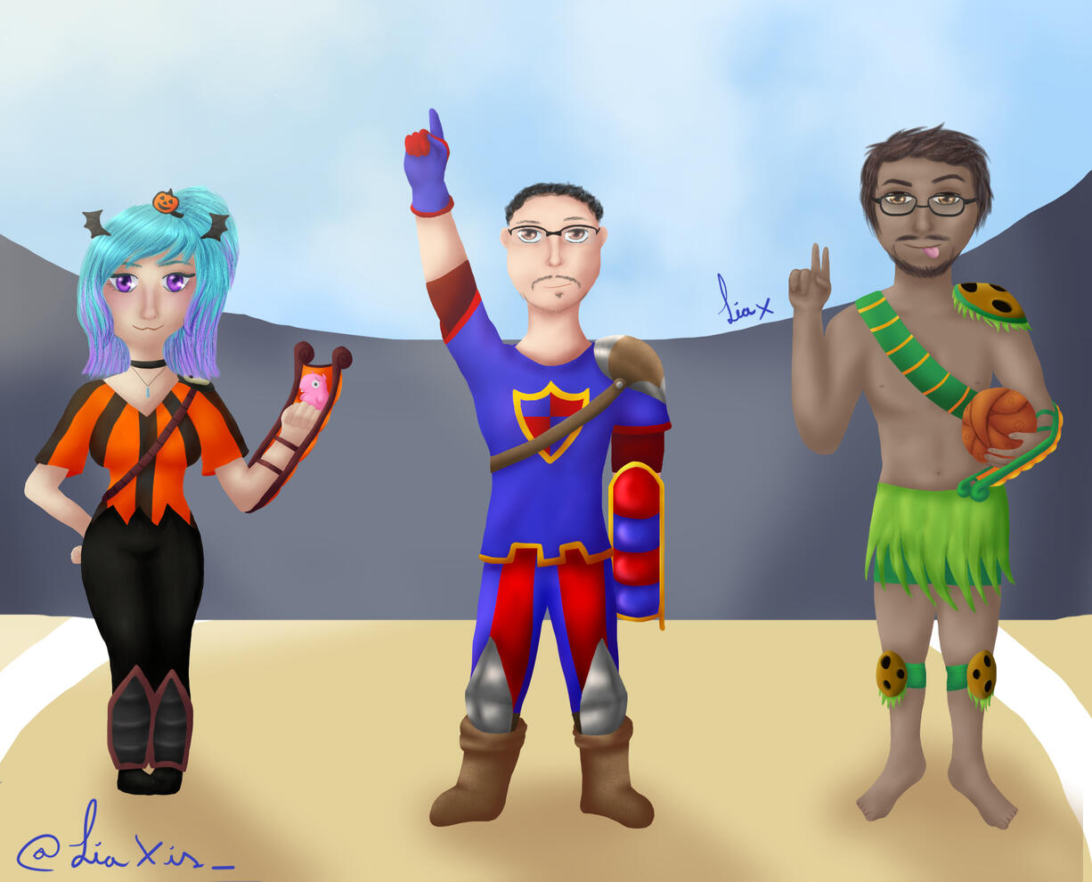 Fanart: full + background + extra character